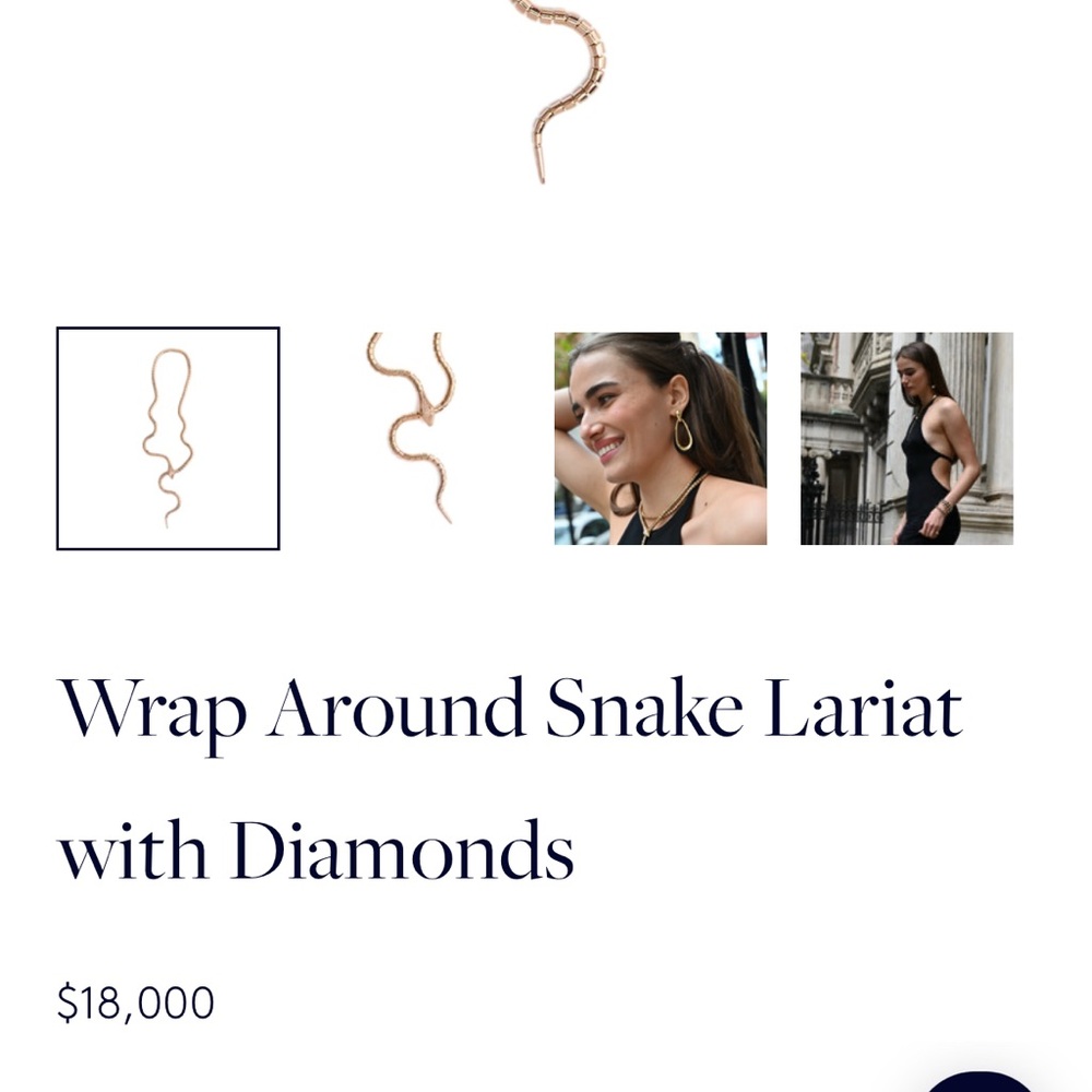 18k diamond Sidney Garber Snake necklace - Picture 3 of 3